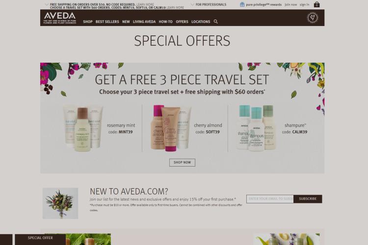 Aveda Samples with Free