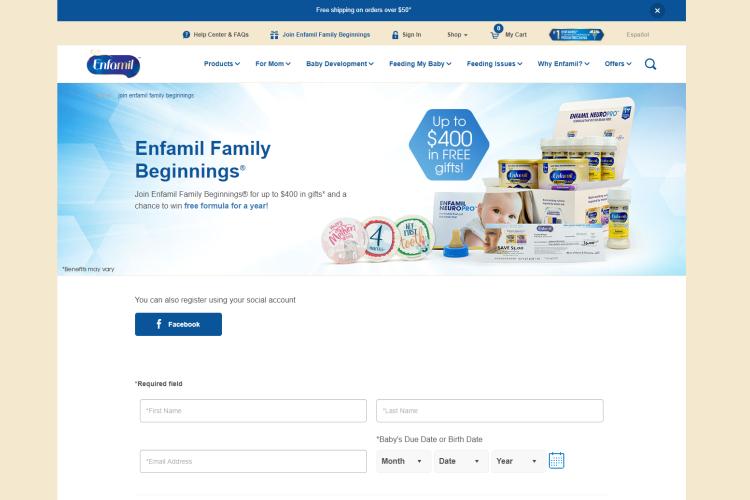 Free Samples by Mail Free Shipping 2023: Enfamil family