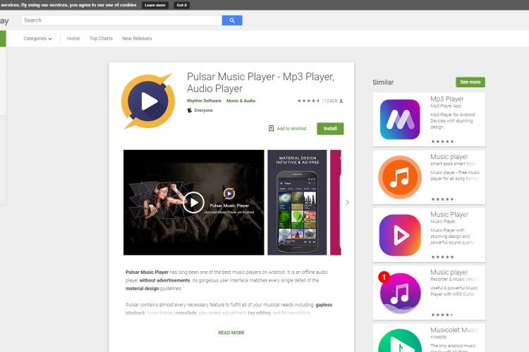 Best Android Music Player - Pulsar Music Player