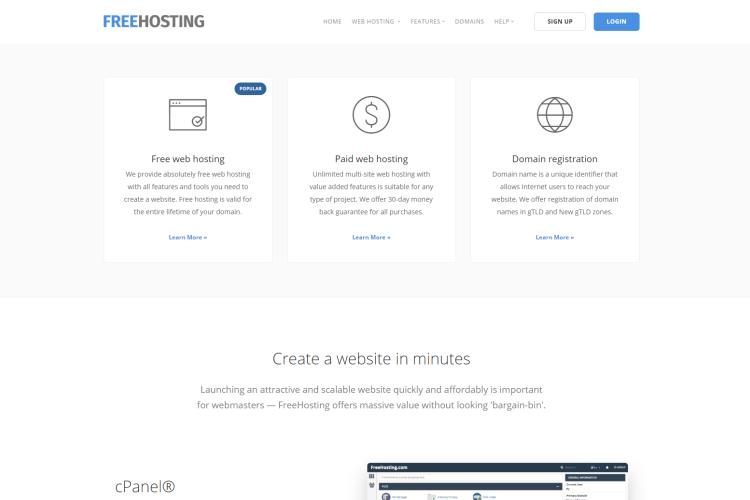 57 Best Free Web Hosting Sites 2023 (Reviews & Comparison): FreeHosting.com