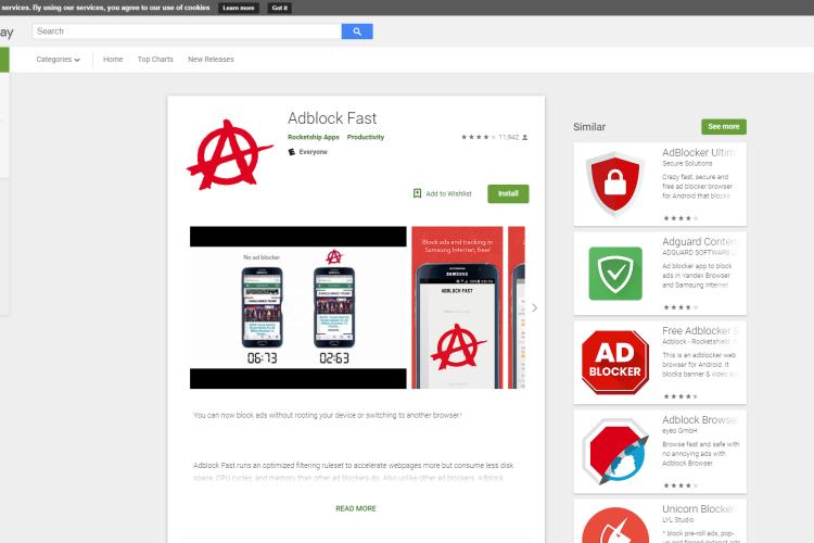 Android AD Blocker with AdBlock Fast