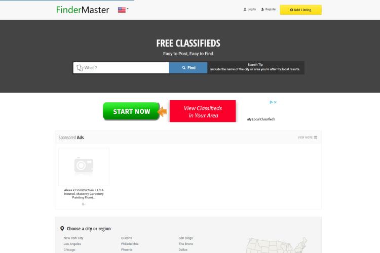 Best Free Sites like Craigslist for Free Ads: FinderMaster.com