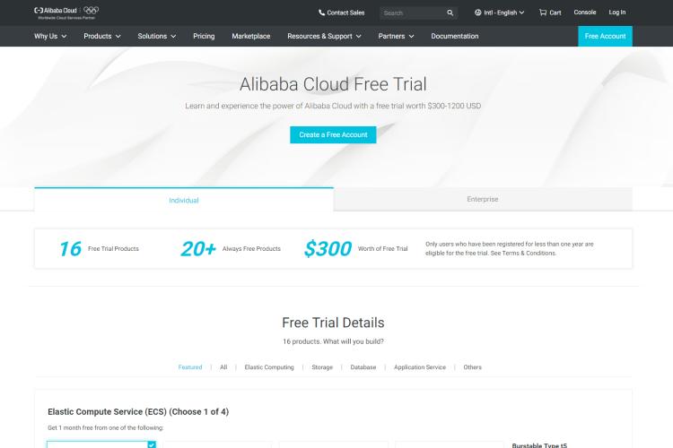 VPS Trial with Alibaba Cloud